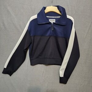 Rare Tretorn Blue & Black‎ Block Jacket Sweden Big Logo Size Medium